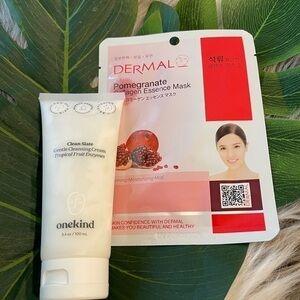 New ONE KIND clean slate gentle cleaning cream + Free collagen pomegranate mask